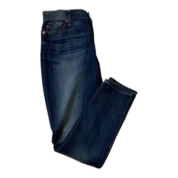 7 for All Mankind Gwenevere Jeans Women's Size 27 Stretch Medium Wash Bleu Denim - Picture 7 of 9
